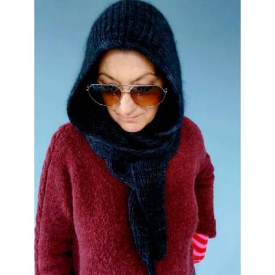 Dani Hood Kapuzenschal Strickanleitung, hooded scarf Trend