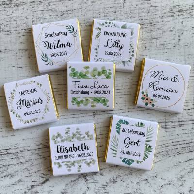 Gastgeschenk Einschulung Schulanfang | Schokolade Schokotäfelchen | personalisiert