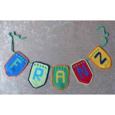 Häkelanleitung Buchstabenpuzzle - Wimpelkette