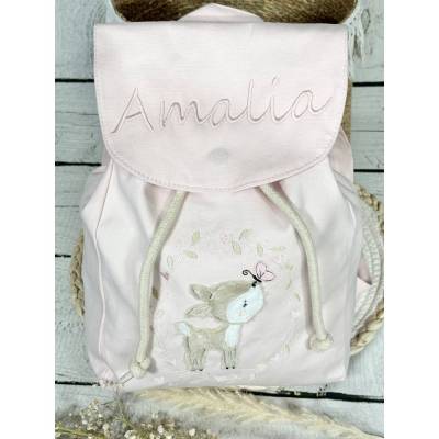 Kindergartenrucksack Mädchen Reh Kindergarten personalisierbar individuelles Geschenk