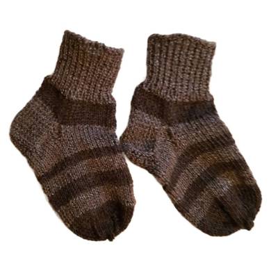 Handgestrickte Babysöckchen Größe 20/21 Unisex – Warme, strapazierfähige Kindersocken