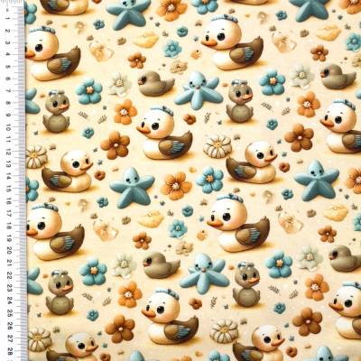 Baumwolljersey little duck beige Oeko-Tex Standard 100(1m/15,-€)