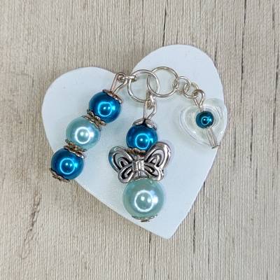 Schlüsselanhänger - Schmuckanhänger - Taschenanhänger - hellblau, türkis
