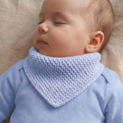 Babyhalstuch Merino Halstuch Baby Spucktuch Lätzchen Dreieckstuch Tuch gestrickt 0-12 Monate
