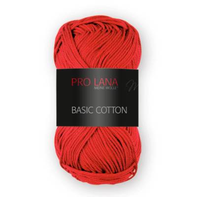 ProLana Basic Cotton   50 g  rot weiß oder schwarz