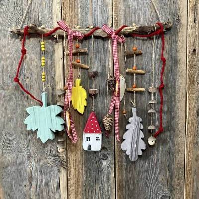 Dekoast für Fenster oder Wand herbstlich dekoriert