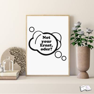 13 not your ernst – Digitales Logo als PNG & SVG für Plotten und Sublimation