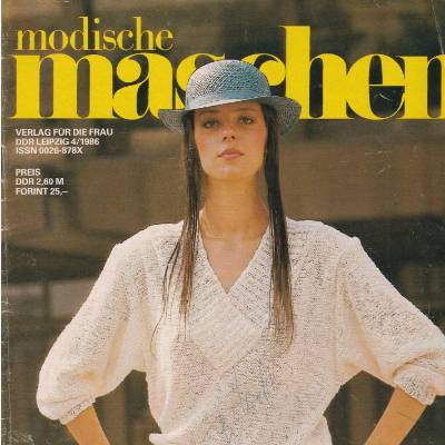 Zeitschrift Modische Maschen 4/86 Frühjahr 1987 DDR Vintage aus den 1980er Jahren
