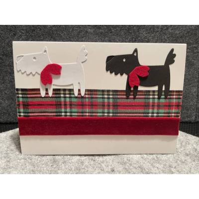 Wunderschöne Karte, Handarbeit mit Umschlag, Motiv: Terrier, Hund