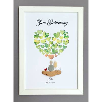 Geldgeschenk Steinbild Geburtstag,30.Geburtstag,40.Geburtstag,50.Geburtstag, Geburtstagsgeschenk Mann Frau