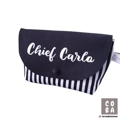 Kosmetiktasche Schminktasche Kulturtasche Personalisierte Tasche kleines Täschchen schwarz weiß