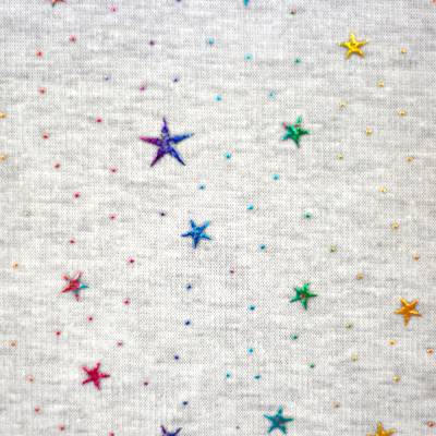 Farsund Alpenfleece Sterne meliert grau (1m/17,-€) 