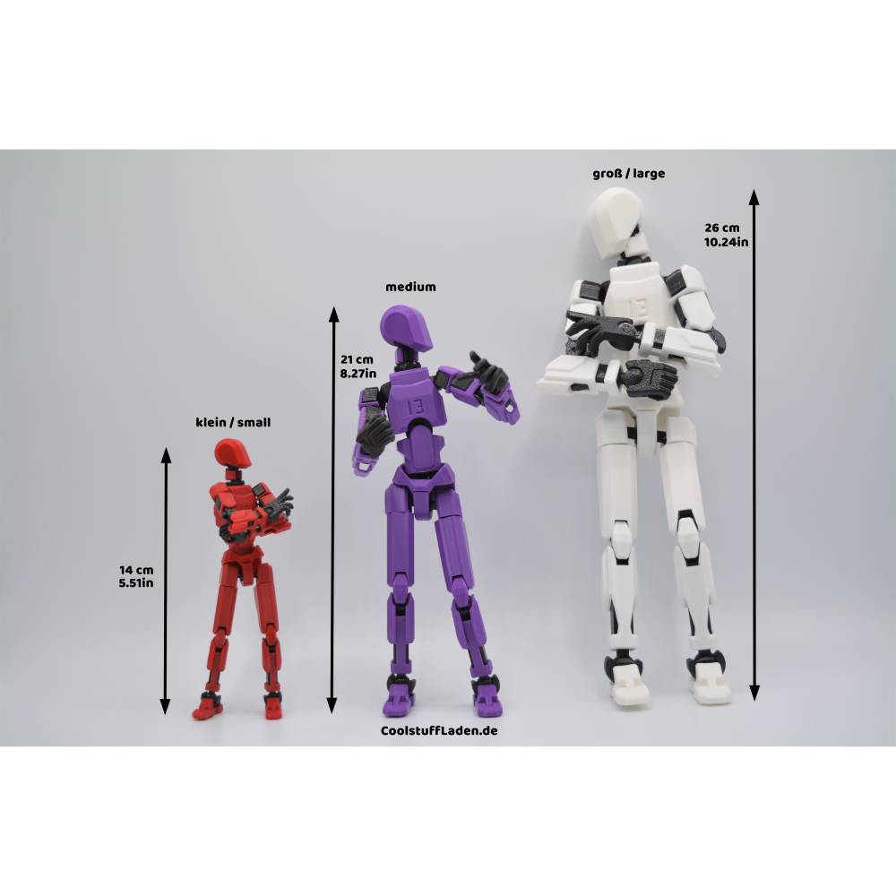 3D-actiefiguren, 13-delige set, ABS-figuren met 3 handvormen