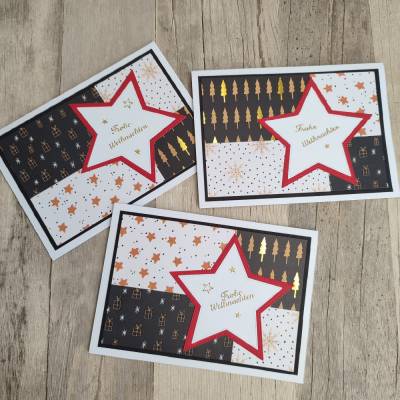 Weihnachtskarten schwarz weiß