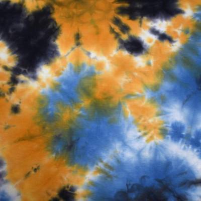 Jersey Baumwolljersey Stoff Batik bunt schwarz blau 