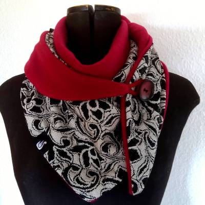 Schaltuch, Dreiecktuch, mit Knopf, Wickelschal, Tuch, Kuscheltuch, Wendeschal