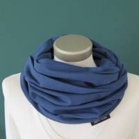 Loop Sweat uni blau Baumwolle Herren kuscheliger Schal unisex Schlauchschal