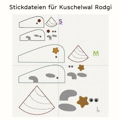 Stickdateien für Kuschelwal Rodgi
