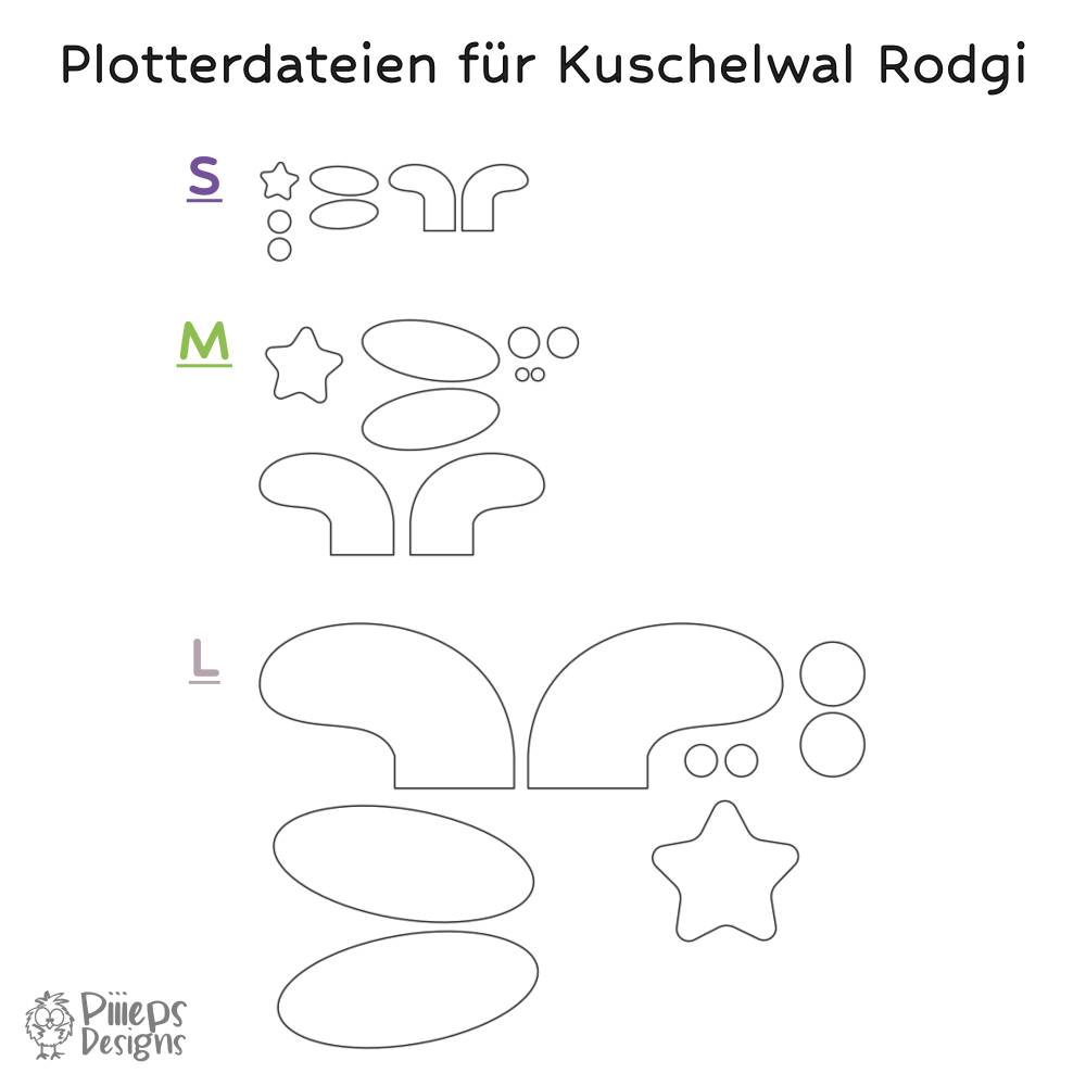 Plotterdateien für Kuschelwal Rodgi Bild 1