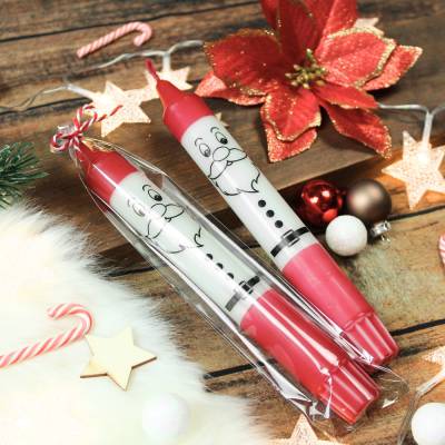 Weihnachtsmannkerze – Handgemachte Stabkerze als festliche Weihnachtsdeko & Geschenkidee