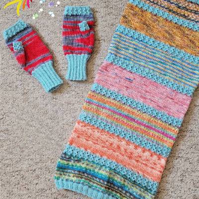 Strickanleitung "Holyanna" - Loop und Handstulpen (Set) - prima geeignet für (Socken-)Wollreste !!