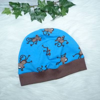 Kindermütze, Mütze, Beanie, Gr.46-48cm KU, Affen