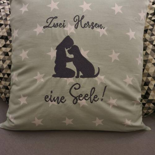 Hund und Frauchen Set 6 Dateien Sticklienchen