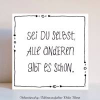 Holzblock Holzschild mit inspirierendem Spruch, Liebe Freundschaft,  Wanddeko Kaktus zum Aufhngen oder Hinstell