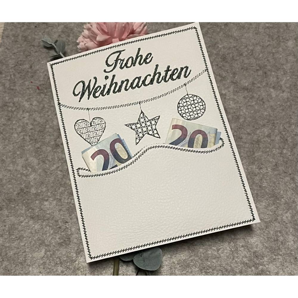 Weihnachtskarte Gutschein Geschenk Geldgeschenk 13x17 cm Bild 1