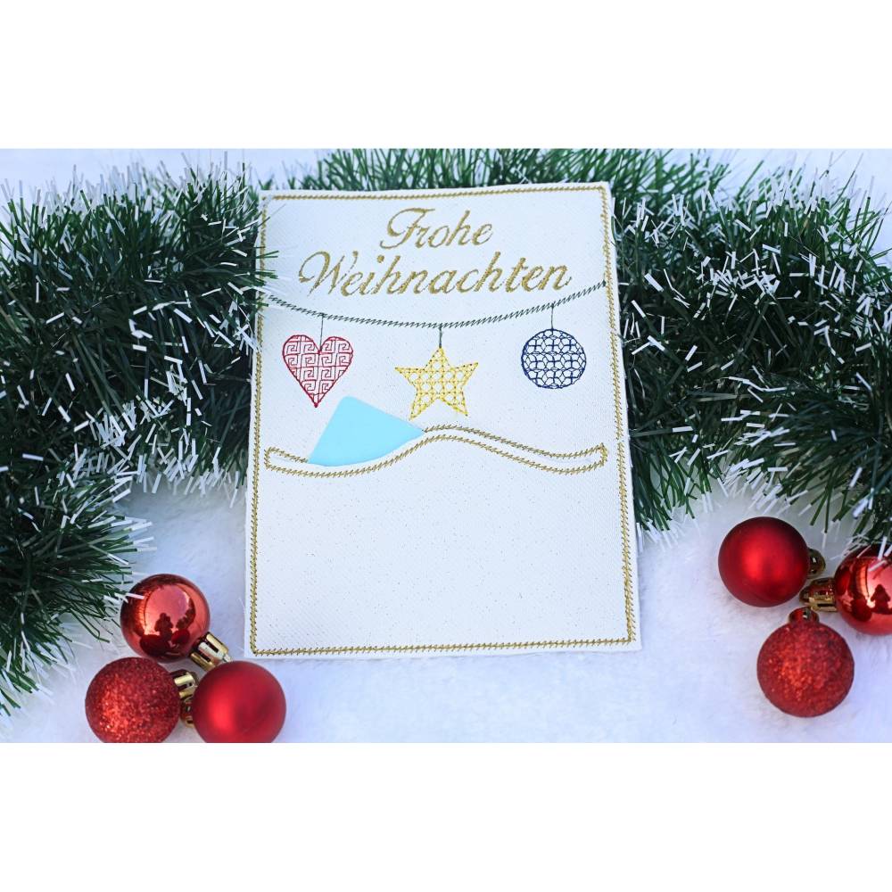 Weihnachtskarte Gutschein Geschenk Geldgeschenk 13x17 cm Bild 2
