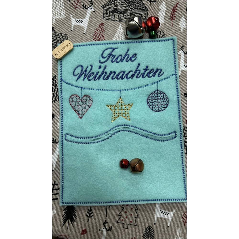 Weihnachtskarte Gutschein Geschenk Geldgeschenk 13x17 cm Bild 3