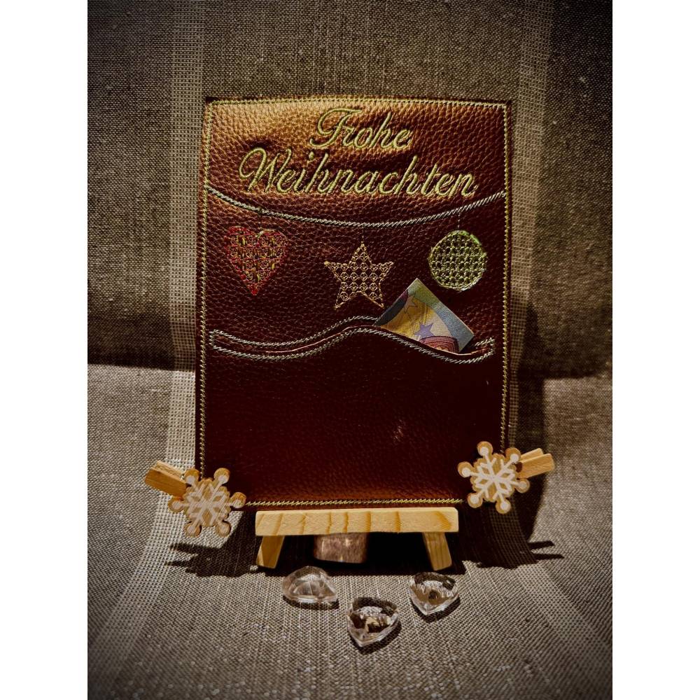 Weihnachtskarte Gutschein Geschenk Geldgeschenk 13x17 cm Bild 4