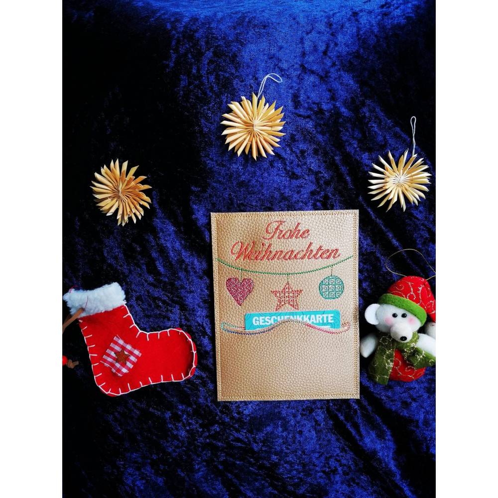 Weihnachtskarte Gutschein Geschenk Geldgeschenk 13x17 cm Bild 5