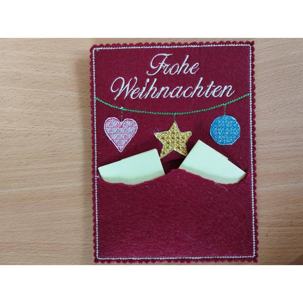 Weihnachtskarte Gutschein Geschenk Geldgeschenk 13x17 cm Bild 7
