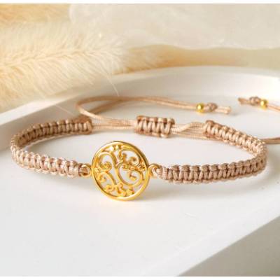 Makramee Armband Mandala – Verstellbares Flechtarmband in verschiedenen Farben
