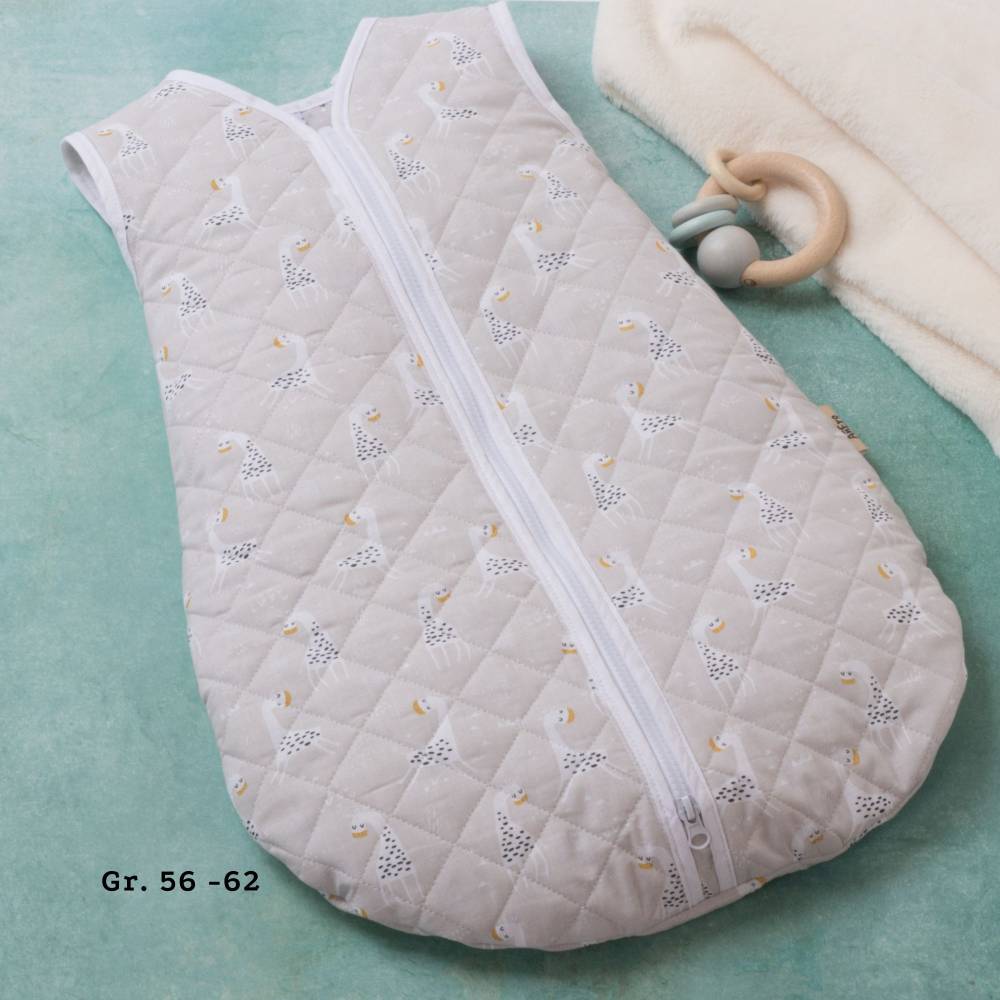 Babyschlafsack, Ganzjahresschlafsack fr Babys, Alabasterfarben mit  Giraffe, Schlafsack fr Kleinkinder