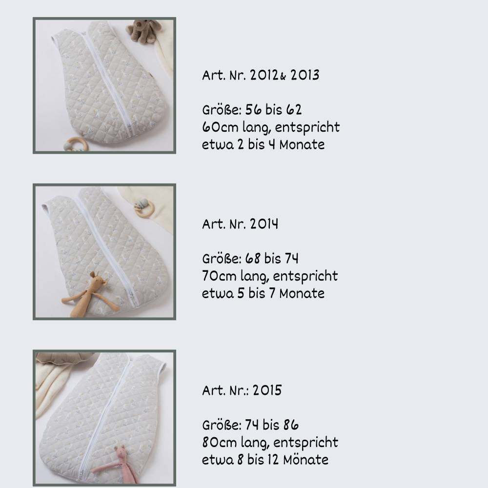 Babyschlafsack, Ganzjahresschlafsack fr Babys, Alabasterfarben mit  Giraffe, Schlafsack fr Kleinkinder