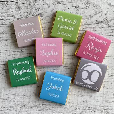 Gastgeschenk Konfirmation Firmung | Schokolade Schokotäfelchen | personalisiert