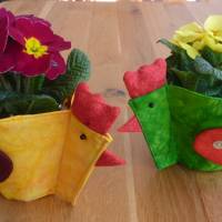 Patchwork Übertopf für kleine Blumentöpfe