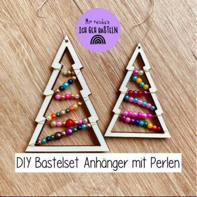 Bastelset Anhänger Weihnachtsbaum DIY für Kinder Weihnachten Geschenk Winter Bastelkit Advent