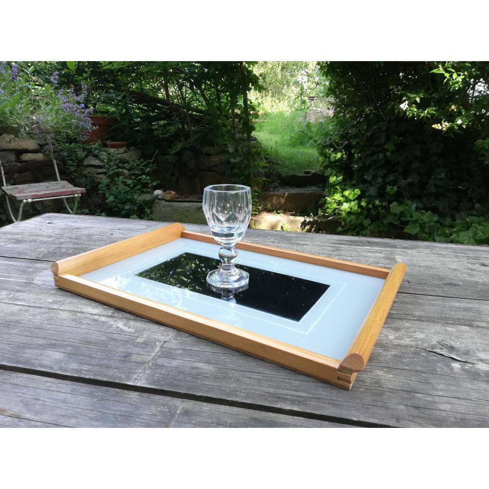 vasen aus glas REVERSIBLE GLASS VASE - Glas-VASE - Pink & Grün Holzart:Tropisches Hartholz