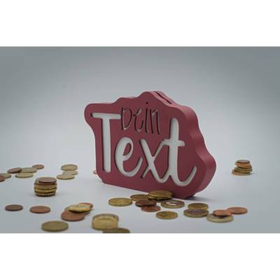 Spardose "Personalisiert" - Sparschwein für Kleingeld und Scheine, Unikat, Geldgeschenk-Box