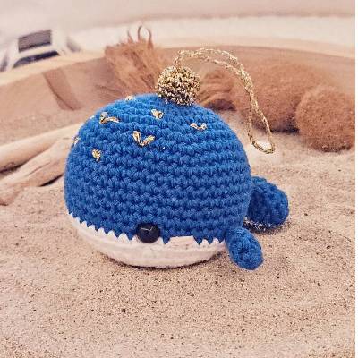 Walfisch Wal Christbaumschmuck Weihnachtsbaumschmuck Häkeltier