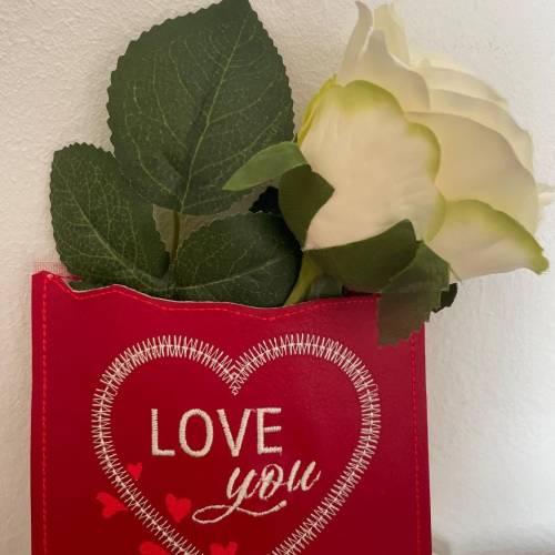 Stickdatei Fringe Hülle Herz Sticklienchen