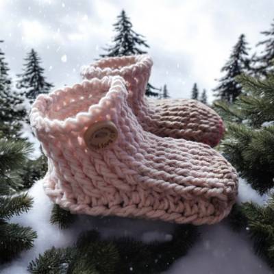 Gammlos/ Hüttenschuhe für Babys, gehäkelt, Handarbeit 