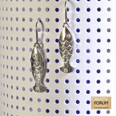 Ohrhänger FISCHE aus 935 Silber – Handgefertigter Ohrschmuck mit Silberbügel