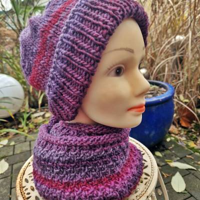 Kindermütze mit Umschlag***Farbverlauf***ab 5 Jahre