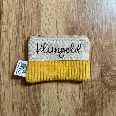 Kleiner Geldbeutel senfgelb – Handgemacht für Kleingeld & Karten | Perfekt für jede Tasche