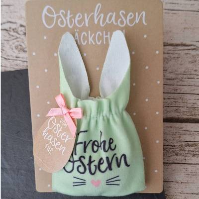 Osterhasen Säckchen "Frohe Ostern" für Geldgeschenk ~ Ostersäckchen ~ Ostern ~ Deko ~ Frühling