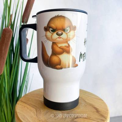 Thermobecher Kaffeebecher Thermo Teebecher Ich hasse Menschen Otter